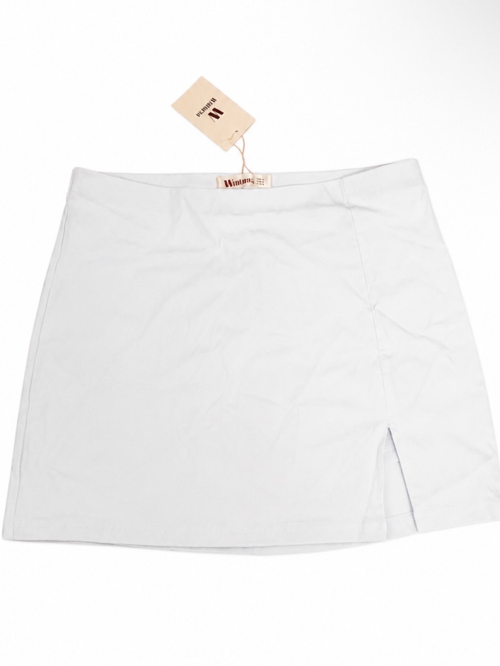 White Mini Skort with Built-In Shorts – Size Medium 🤍